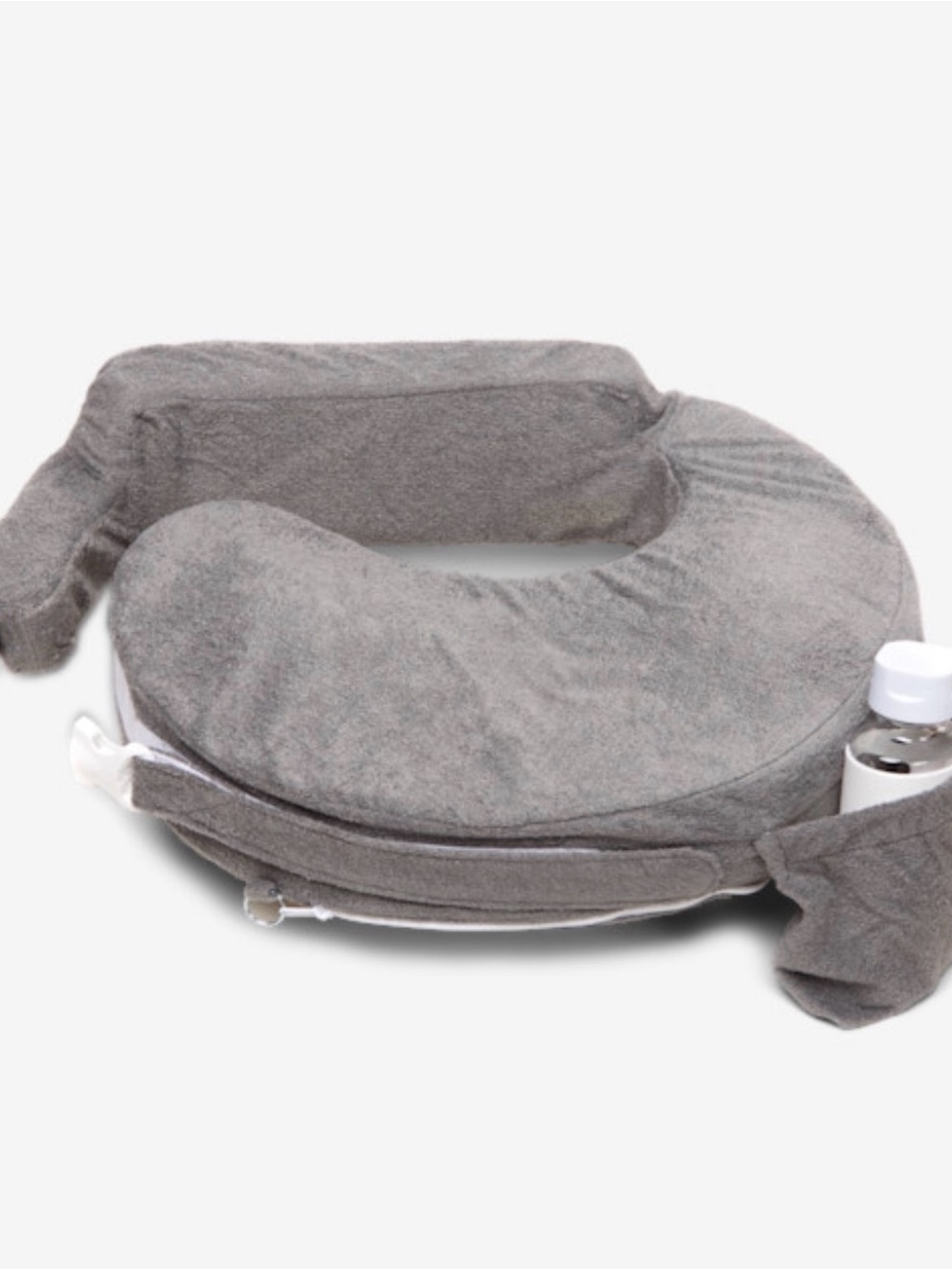 My Brest Friend Deluxe Nursing Pillow – Gray Plush Breastfeeding Pillow